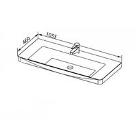 Тумба с раковиной Aquanet София 105 подвесная Белый глянец арт-212588 — фото 14, Тумбы с раковиной