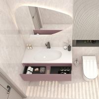 Тумба с раковиной Orans BC-4060-1200L 120 подвесная Лиловая матовая арт-40601200L — фото 7, Тумбы с раковиной