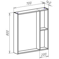 Товар: Зеркало Bellezza Рона 70 Натуральный дуб арт-4614111030502 - фото 4 Зеркало Bellezza Рона 70 Натуральный дуб арт-4614111030502 — фото 4, Зеркала в ванную комнату