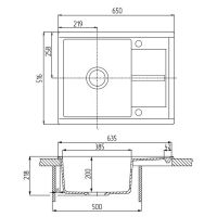 Товар: Кухонная мойка Aquaton Делия 65 Шампань арт-1A718632DE290 - фото 3 Кухонная мойка Aquaton Делия 65 Шампань арт-1A718632DE290 — фото 3, Кухонные мойки