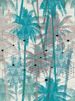 Фреска Ortograf Oasis 32773 Фактура бархат FX Флизелин (2*2,7) Синий/Серый/Розовый, Деревья/Геометрия арт-32773 (бархат FX) — фото 2, Фрески