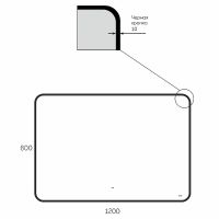 Товар: Зеркало Bond Loft 120x80 с подсветкой Черное глянцевое с бесконтактным выключателем арт-M35ZE-12080 - фото 13 Зеркало Bond Loft 120x80 с подсветкой Черное глянцевое с бесконтактным выключателем арт-M35ZE-12080 — фото 13, Зеркала в ванную комнату