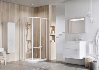 Душевой уголок Ravak Supernova SKCP4-90 90x90 профиль Белый стекло Transparent арт-3117O10NZ1B — фото 2, Душевые уголки четверть круга