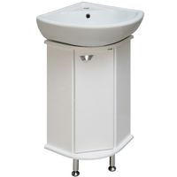 Тумба под раковину Runo Браво 40 угловая Белая арт-00000000947 — фото 1, Тумбы под раковину