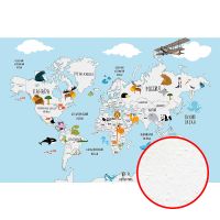 Фреска детская Ortograf Для самых маленьких 32911 Фактура бархат FX Флизелин (4,1*2,7) Голубой/Разноцветный, Карты арт-32911 (бархат FX) — фото 1, Фрески