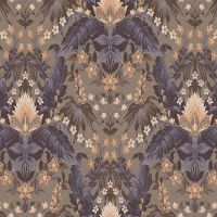 Обои LOYMINA British Style Forest Винил на флизелине (1*10,05) Коричневый/Фиолетовый, Листья/Цветы арт-BRIT6 012 — фото 1, Обои для стен
