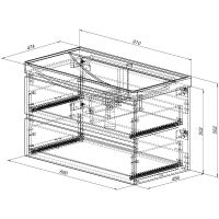 Тумба с раковиной Aquanet Вега 90 подвесная Белый глянец арт-327998 — фото 10, Тумбы с раковиной