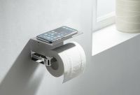 Держатель туалетной бумаги Schein с полкой Хром арт-9356CH — фото 2, Держатели туалетной бумаги