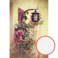 Фреска Ortograf Городской пейзаж 3866 Фактура бархат FX Флизелин (1,8*2,7) Бежевый/Зеленый/Розовый, Цветы/Предметы арт-3866 (бархат FX) — фото 1, Фрески