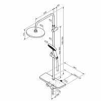 Душевая система Damixa Apollo Хром арт-947730000 — фото 7, Душевые стойки