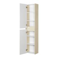 Подвесной шкаф Aquaton Сканди 35 Белый Дуб верона арт-1A255003SDB20 — фото 4, Шкафы для ванной