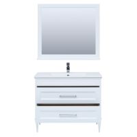 Тумба с раковиной Aquanet Бостон 100 подвесная Белый матовый арт-260666 — фото 14, Тумбы с раковиной