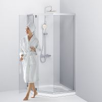 Товар: Душевой уголок AM.PM Gem 90x90 профиль Хром матовый стекло прозрачное арт-W90G-405-090MT - фото 6 Душевой уголок AM.PM Gem 90x90 профиль Хром матовый стекло прозрачное арт-W90G-405-090MT — фото 6, Душевые уголки трапеция