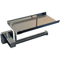 Держатель туалетной бумаги CeramaLux Quadro Хром арт-61907B — фото 1, Держатели туалетной бумаги