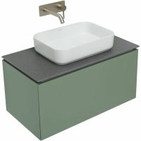 Тумба под раковину Allen Brau Infinity 85 подвесная Олива матовая арт-1.21002.CGM — фото 9, Тумбы под раковину