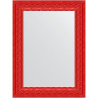 Зеркало Evoform Definite 80х60 в багетной раме - Красная волна 89 мм арт-BY 3901 — фото 1, Зеркала в ванную комнату