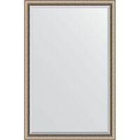 Зеркало Evoform Exclusive 173х113 с фацетом в багетной раме - Состаренное серебро с плетением 70 мм арт-BY 1212 — фото 1, Зеркала в ванную комнату