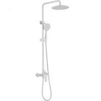 Душевая система Abber Weiss Insel Белая матовая арт-AF8020FW — фото 1, Душевые стойки