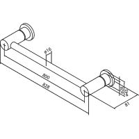 Полотенцедержатель Damixa Mercur Хром арт-483000000 — фото 2, Полотенцедержатели