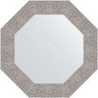 Зеркало Evoform Octagon 61х61 в багетной раме - Чеканка серебряная 90 мм арт-BY 7352 — фото 1, Зеркала в ванную комнату