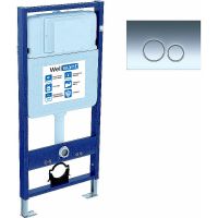 Комплект унитаза WeltWasser Merzbach 043 GL-WT 10000009939 с инсталляцией WellWant Standart 50 WWISI1110B с сиденьем Микролифт и клавишей смыва Хром глянцевый арт-10000009939+WWISI1110B — фото 5, Комплекты унитаз + инсталляция