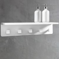 Вешалка для полотенец Abber Stein с полкой Белая арт-AS1651 — фото 1, Крючки для полотенец