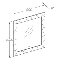 Товар: Зеркало Opadiris Луиджи 90 с подсветкой Белое матовое с бесконтактным выключателем и подогревом арт-00-00006557 - фото 5 Зеркало Opadiris Луиджи 90 с подсветкой Белое матовое с бесконтактным выключателем и подогревом арт-00-00006557 — фото 5, Зеркала в ванную комнату
