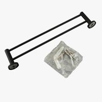 Полотенцедержатель Frap F302 двойной Черный матовый арт-F30209 — фото 6, Полотенцедержатели