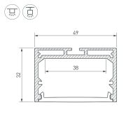 Профиль алюминиевый Arlight Line накладной Серебристый арт-019308 — фото 4, Профили для светодиодных лент