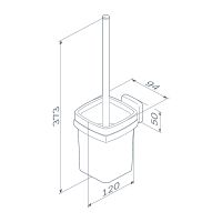 Ершик для унитаза AM.PM Gem Черный Белый арт-A9033422 — фото 6, Ершики для унитаза