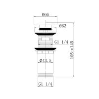 Донный клапан Abber click-clack Розовое золото арт-AF0010RG — фото 3, Донные клапаны