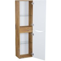 Шкаф пенал Iddis Cloud 40 подвесной Белый матовый Дуб золотистый арт-CLO40Y0i97 — фото 3, Пеналы для ванной комнаты