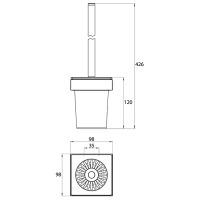 Ершик для унитаза Emco Liaison Хром арт-1815 001 01 — фото 3, Ершики для унитаза