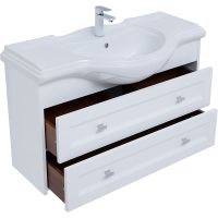 Тумба с раковиной Aquanet Монте 85 подвесная Белая матовая арт-306204 — фото 6, Тумбы с раковиной