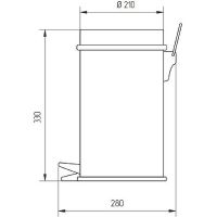 Ведро для мусора Migliore Complementi Бронза арт-21957 — фото 3, Мусорные ведра