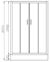 Товар: Душевой уголок Ceruttispa Viva 100x100 8412 профиль Черный стекло прозрачное арт-VIVA100B - фото 3 Душевой уголок Ceruttispa Viva 100x100 8412 профиль Черный стекло прозрачное арт-VIVA100B — фото 3, Душевые уголки четверть круга