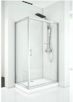 Душевой уголок Aquanet Alfa NAA1131 160х80 профиль Хром стекло прозрачное арт-273606 — фото 4, Прямоугольные душевые уголки