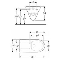 Унитаз Geberit Selnova Comfort подвесной без сиденья арт-500.262.01.1 — фото 4, Подвесные унитазы