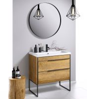 Тумба под раковину Aqwella Fargo 80 Дуб балтийский арт-FRG0108DB — фото 4, Тумбы под раковину