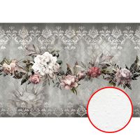 Фреска Ortograf Splendo 31736 Фактура бархат FX Флизелин (4*2,7) Серый/Зеленый, Цветы арт-31736 (бархат FX) — фото 1, Фрески