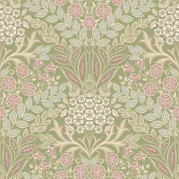 Обои Grandeco Icon Винил на флизелине (0,53*10,05) Зеленый/Розовый, Цветы/Листья арт-IC 2114 — фото 1, Обои для стен