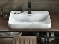 Товар: Раковина Kerama Marazzi Plaza 55 Белая глянцевая арт-PLR.wbi.55.1 - фото 2 Раковина Kerama Marazzi Plaza 55 Белая глянцевая арт-PLR.wbi.55.1 — фото 2, Раковины встраиваемые сверху