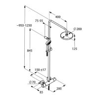 Душевая система Kludi Logo Хром арт-6809505-00 — фото 2, Душевые стойки