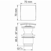 Товар: Донный клапан WasserKRAFT Wiese click-clack Оружейная сталь арт-A167 - фото 2 Донный клапан WasserKRAFT Wiese click-clack Оружейная сталь арт-A167 — фото 2, Донные клапаны