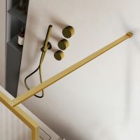 Душевая перегородка Vincea Walk-In 90 профиль Брашированное золото стекло рифленое арт-VSW-1HP900FLBG — фото 5, Душевые перегородки