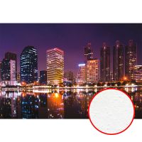 Фреска Ortograf Небоскребы 0998 Фактура бархат FX Флизелин (4*2,7) Фиолетовый/Черный/Оранжевый, Город арт-0998 (бархат FX) — фото 1, Фрески