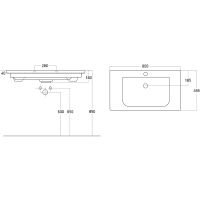Тумба с раковиной Misty Ларго 80 Белая матовая арт-УТ000023205 — фото 7, Тумбы с раковиной