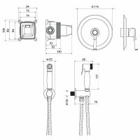 Гигиенический душ со смесителем Aquatek Классик Хром арт-AQ1519CR — фото 6, Гигиенические души