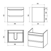 Тумба с раковиной Misty Бриз 60 подвесная Белая матовая арт-УТ000023903 — фото 9, Тумбы с раковиной