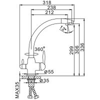 Товар: Смеситель для кухни Frap H99 Белый арт-F4399-8 - фото 9 Смеситель для кухни Frap H99 Белый арт-F4399-8 — фото 9, Смесители для кухни